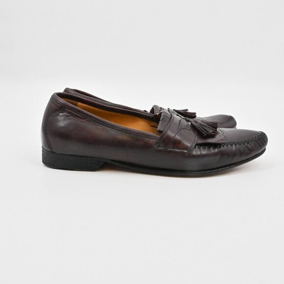 JOHNSTON MURPHY Loafers Mens Size 11 Breland Tassel Brown Dress Leather Office - Picture 2 of 11